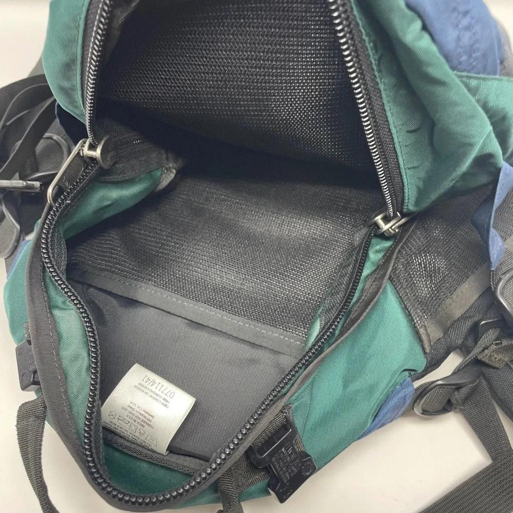 The North Face Vintage Lumbar Waist Pack Green Blue Black Hiking Bag HG2